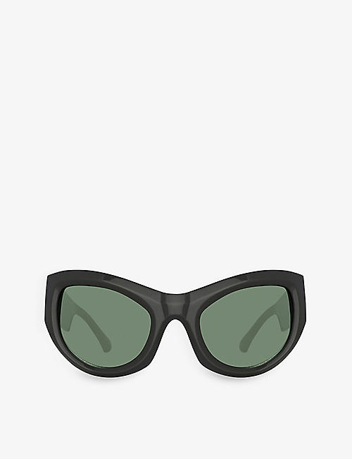 DRIES VAN NOTEN: DVN209C3SUN arched acetate sunglasses