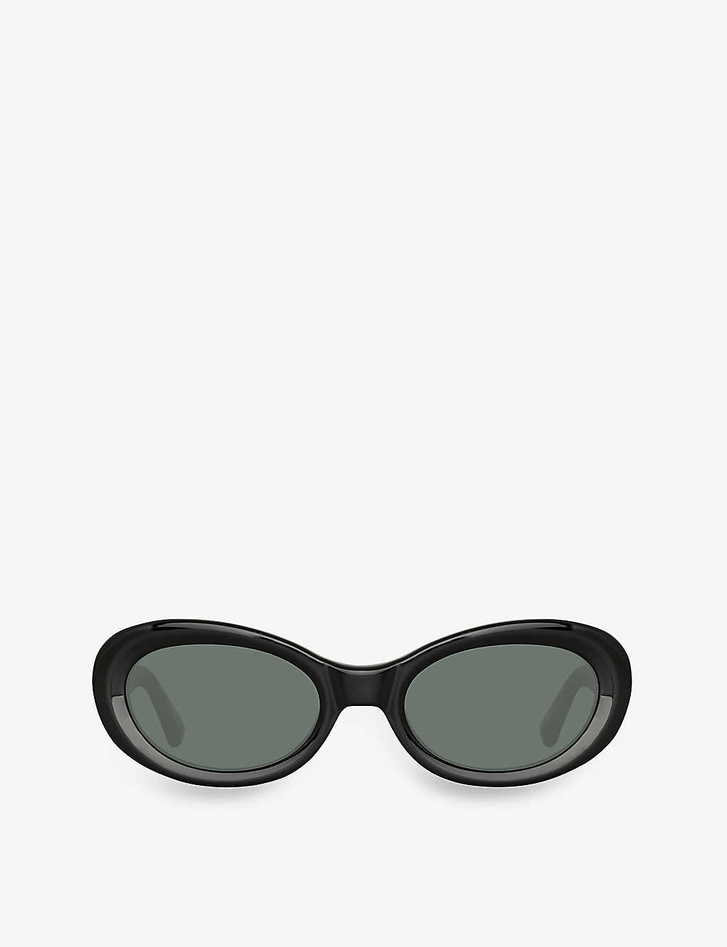 Dries Van Noten Womens Black Dvn211c1sun Oval-frame Acetate Sunglasses