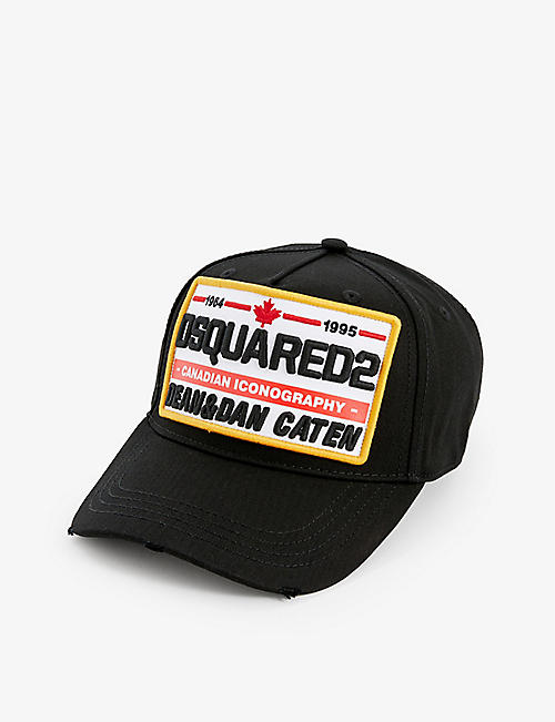 DSQUARED2: Canadian icon patch cotton-twill cap