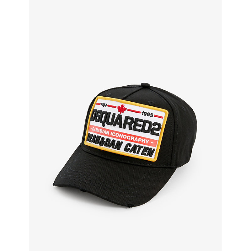 Dsquared2 Acc Mens Black Canadian Icon Patch Cotton-twill Cap