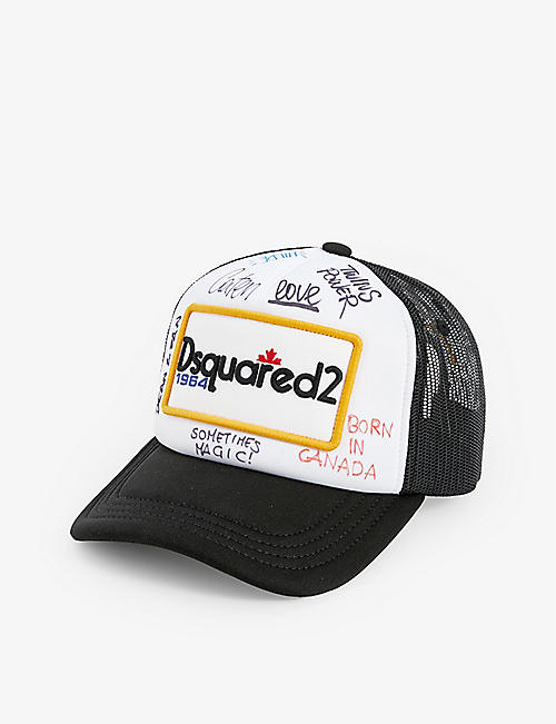 DSQUARED2: Graphic-text woven trucker cap