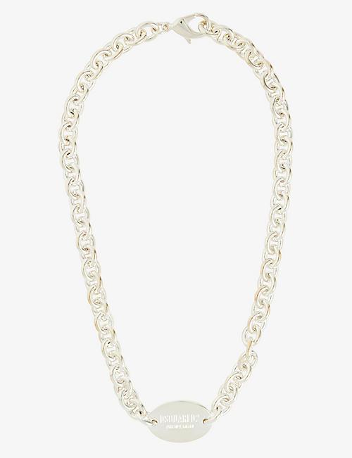DSQUARED2 ACC: Tag chunky-chain metal necklace