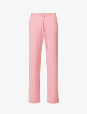 Chinti & Parker Chinti And Parker Womens Pink Lily Wide-leg High-rise Cashmere Trousers