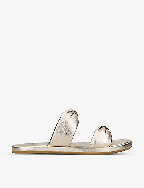 PAIGE: Twisted-strap leather sandals