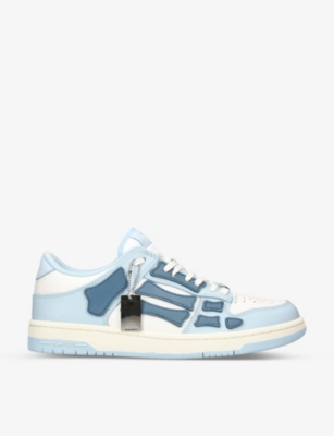 Amiri Skel Top Low-top Leather Sneakers In Pale Blue