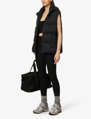 Vuori Womens Black Heather Elevation High-rise Recycled Polyester-blend Leggings In Black Heather