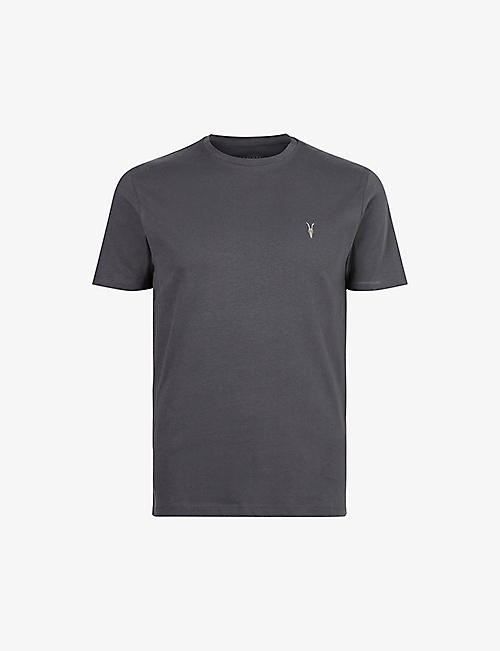 ALLSAINTS: Ramskull embroidered cotton-jersey T-shirt