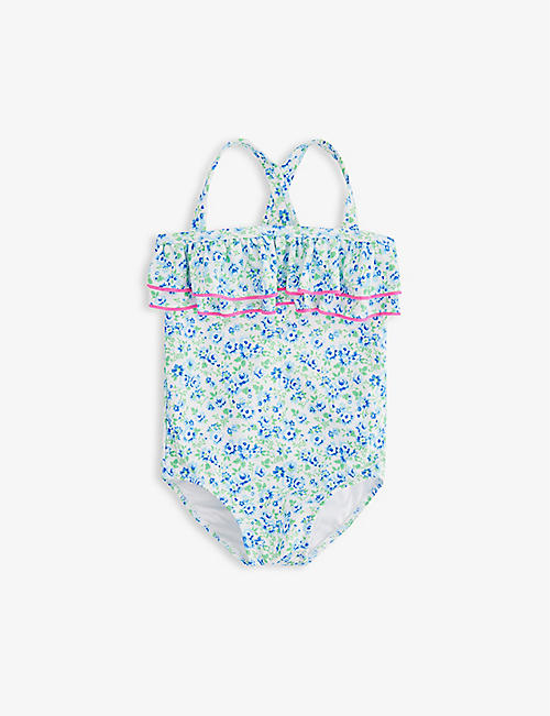 SUNUVA: Floral-print stretch recycled-polyester swimsuit 3-24 months