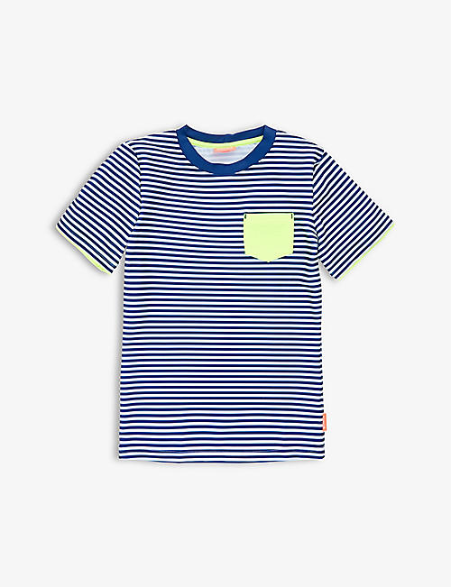 SUNUVA: Stripe-pocket raglan-sleeve recycled-polyester blend rash vest 3-12 years
