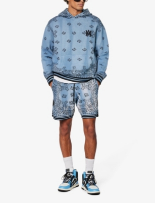 BANDANA BASKETBALL HOODIE - BLUE – AMIRI