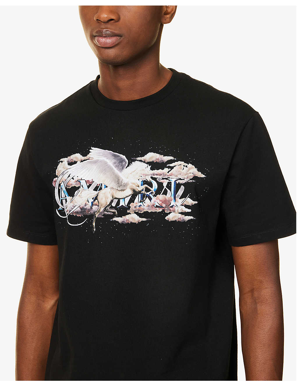 AMIRI Pegasus crewneck cotton-jersey T-shirt
