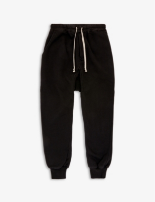 Rick Owens Boys Black Kids Prisoner Drawstring-waist Tapered-leg Stretch-cotton Jogging Bottoms 4-12