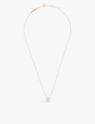 Delfina Delettrez Womens 18k White Yellow Gold Snail 18ct Yellow-gold And 0.17ct Pendant Necklace