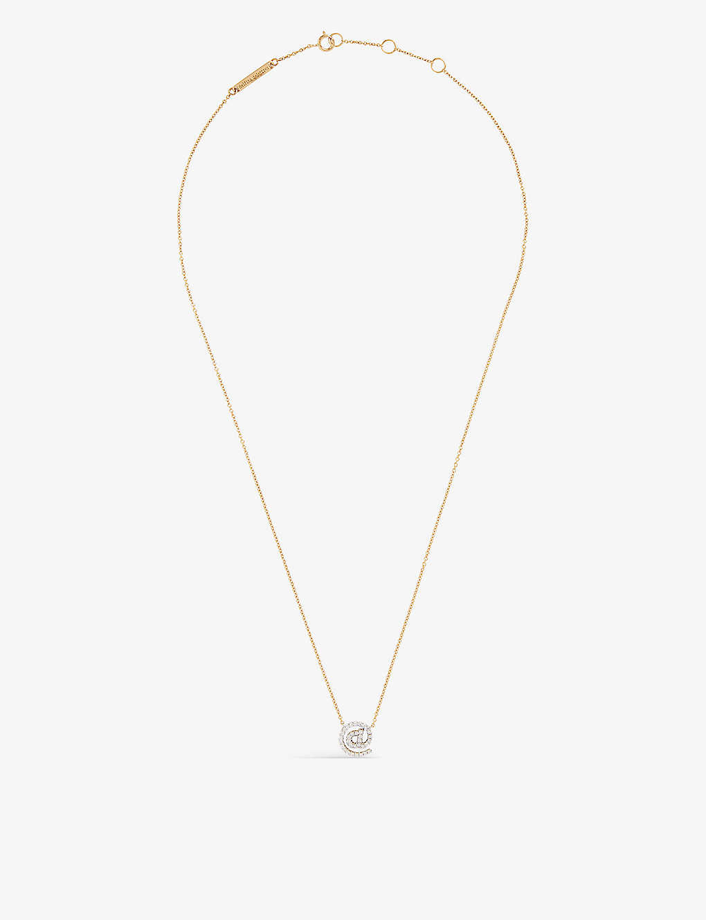 Delfina Delettrez Womens 18k White Yellow Gold Snail 18ct Yellow-gold And 0.17ct Pendant Necklace