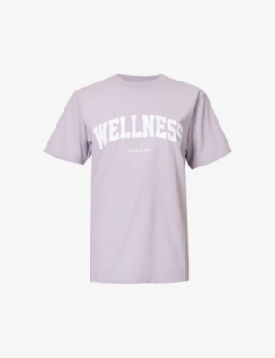 Sporty And Rich Purple 'wellness Ivy' T-shirt In Faded Lilac White
