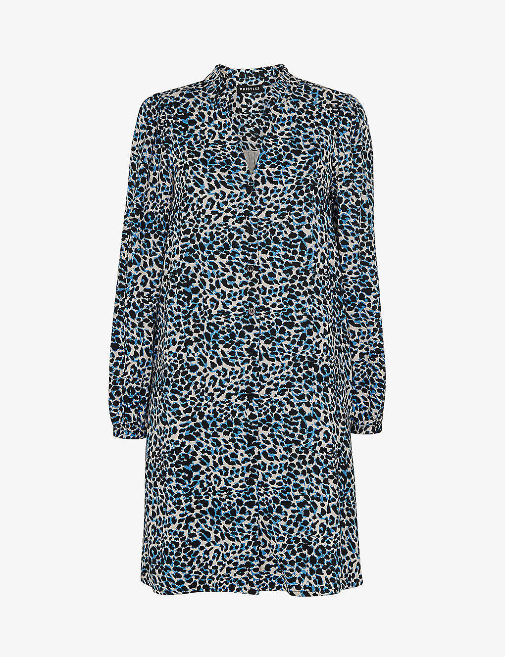 Whistles Womens Multi-coloured Eva Leopard-print Woven Mini Dress
