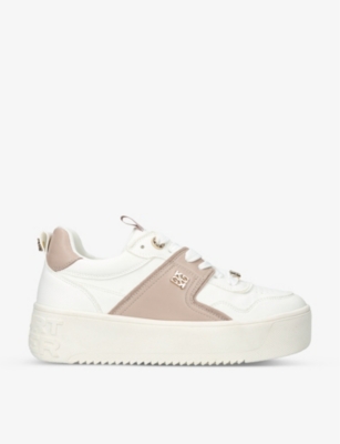KG KURT GEIGER LYRA LOGO-EMBELLISHED FAUX-LEATHER LOW-TOP TRAINERS,65002194