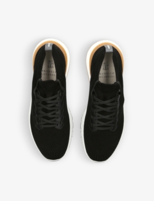 Brunello Cucinelli Sneakers With Mesh Panels In Black