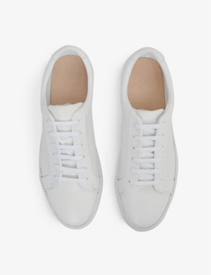 Reiss Mens White Luca Leather Low-top Trainers In White