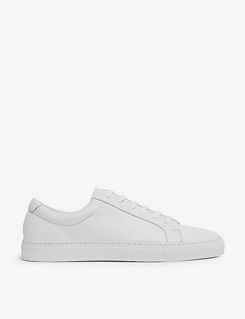 REISS: Luca leather low-top trainers