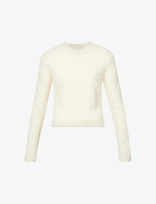 NANUSHKA: Dian V-neck wool knitted jumper