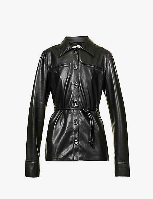 NANUSHKA: Elida regular-fit faux-leather shirt