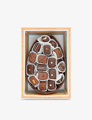 AUTORE: Assorted pralines in dark chocolate Easter egg shell 700g