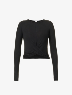 ALO YOGA: Cover wrap-front stretch-jersey top