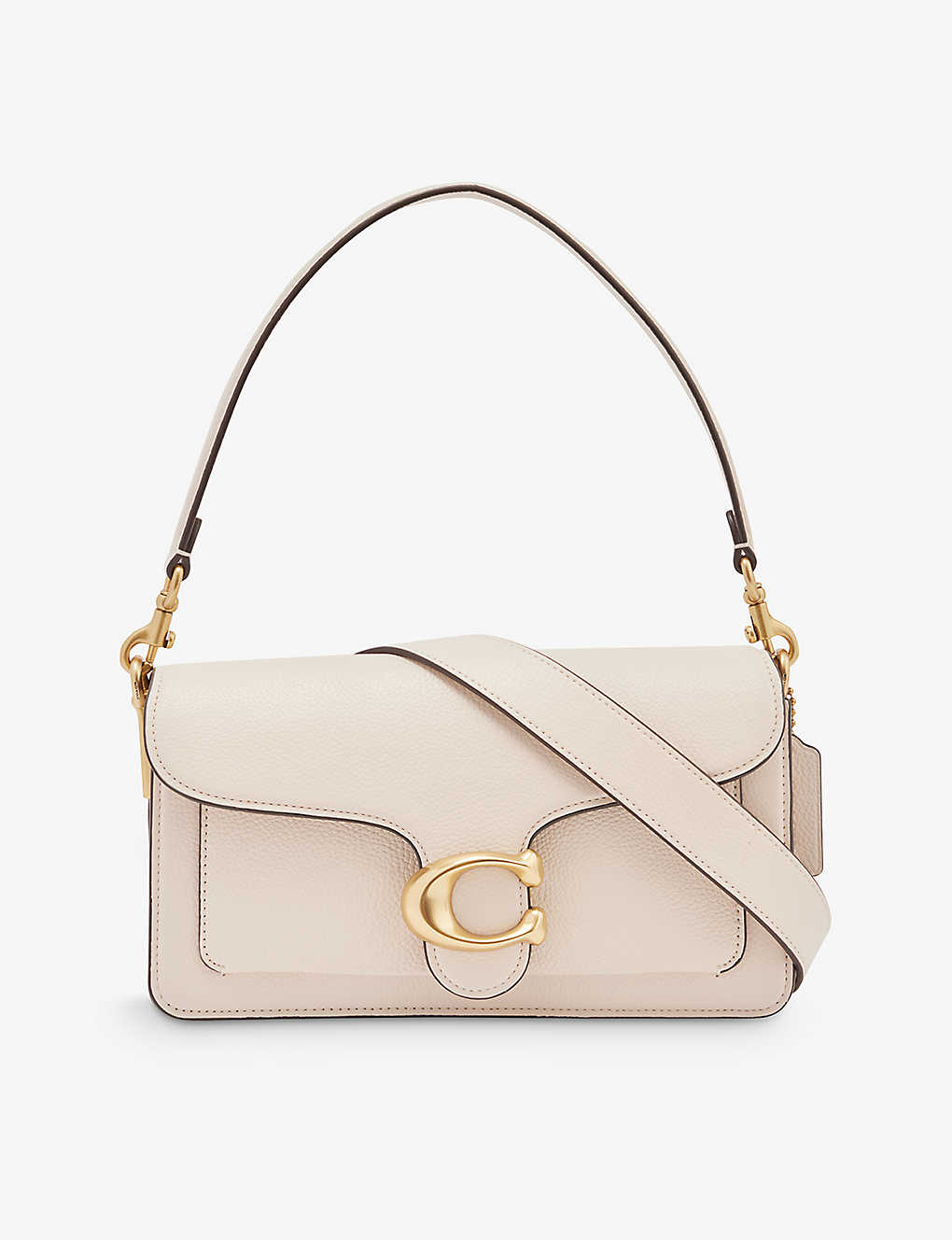 Coach Tabby Pebbled Leather Shoulder Bag In B4/chalk
