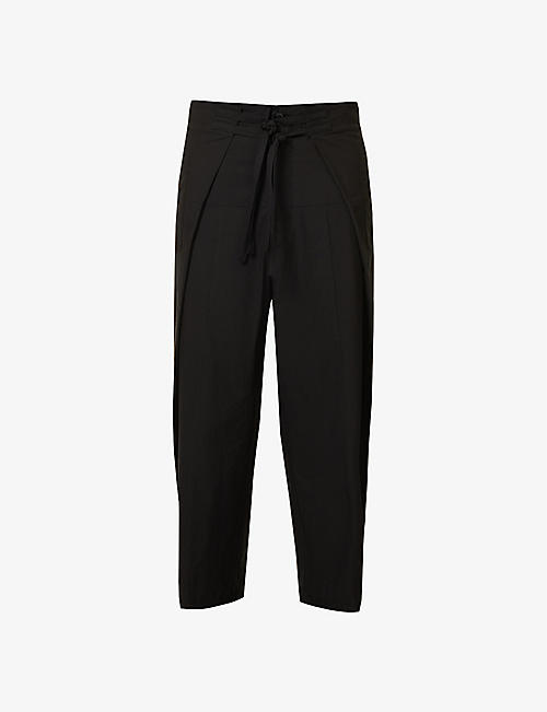 CRAIG GREEN: Wrap-around panelled straight-leg relaxed-fit cotton trousers