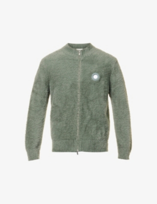 CRAIG GREEN: Eyelet-embellished fuzzy-texture knitted jumper
