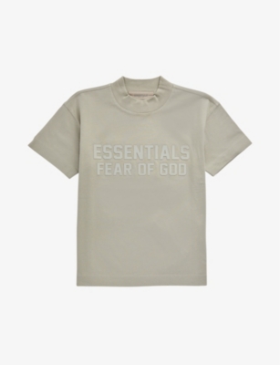 FOG X ESSENTIALS: Kids ESSENTIALS logo-print cotton-jersey T-shirt 4-16 years