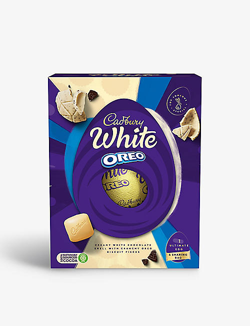CADBURY: Oreo white chocolate egg and sharing bag 499g