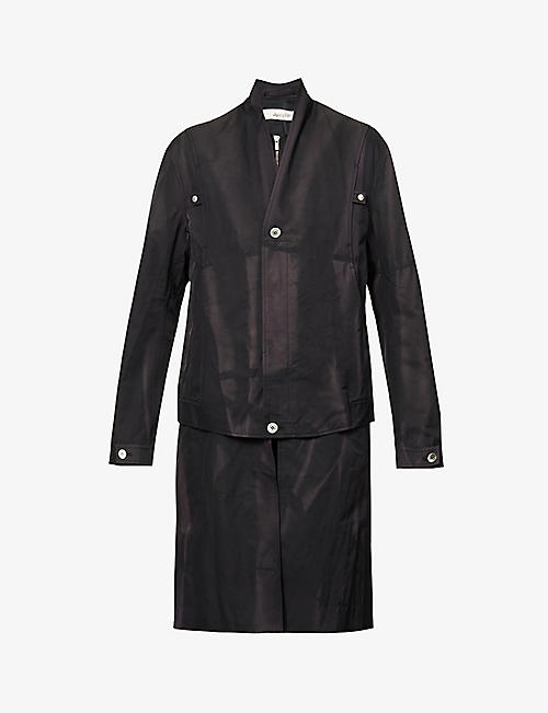 JIYONG KIM: Layered zipped regular-fit cotton-blend jacket