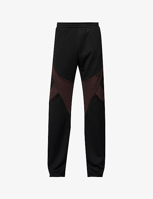 JIYONG KIM: Contrast-panel straight-leg regular-fit woven trousers