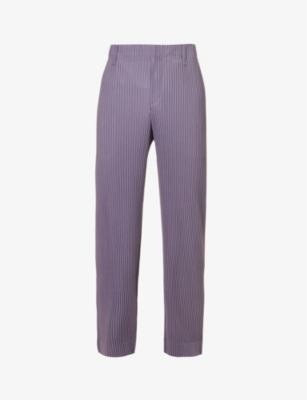 ISSEY MIYAKE PLEATED STRAIGHT-LEG WOVEN TROUSERS,65041261