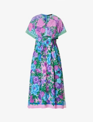 max mara weekend silk dress Weekend Max Mara | Woman - Printed silk shirt dress - Light Blue