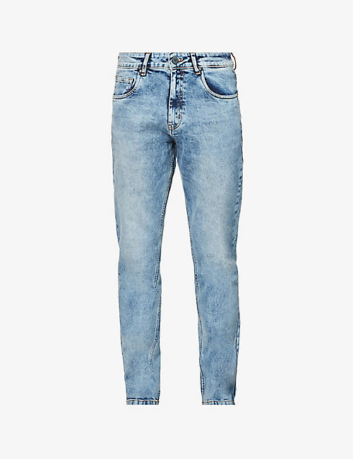 NO.91: Straight-leg mid-rise stretch-denim jeans
