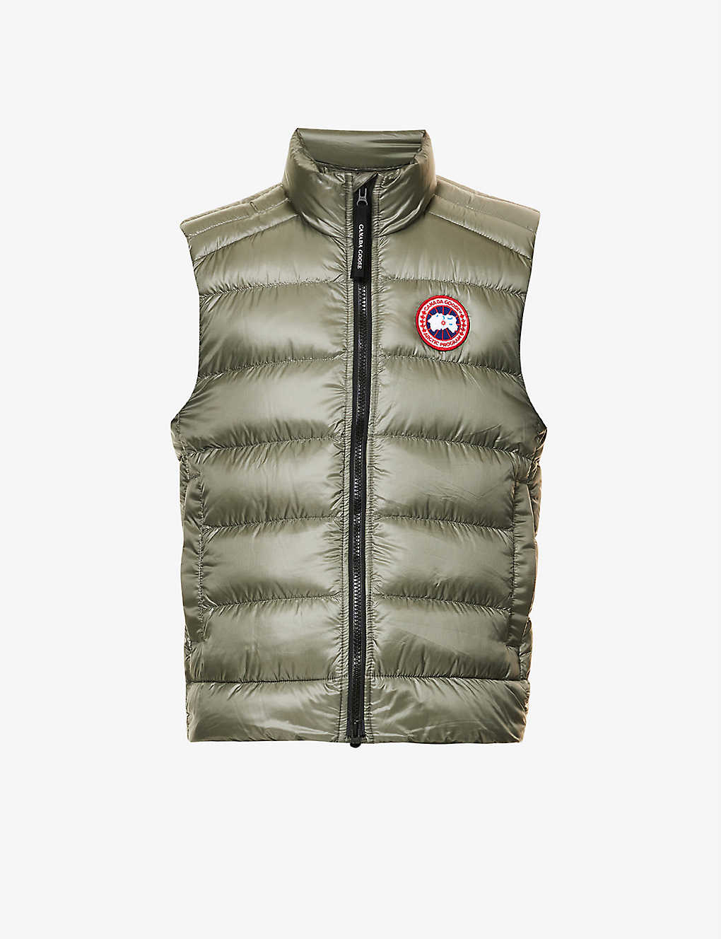 Canada Goose Mens Sagebrush Crofton Quilted Funnel-neck Recycled-nylon Gilet In Green