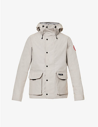 CANADA GOOSE: Lockeport funnel-neck relaxed-fit woven-blend hooded jacket