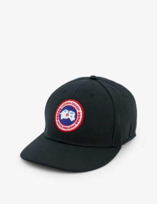 Canada Goose Mens Black Arctic Disc Logo-embroidered Woven Cap