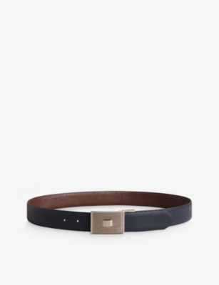 TED BAKER: Aydon logo-buckle leather belt