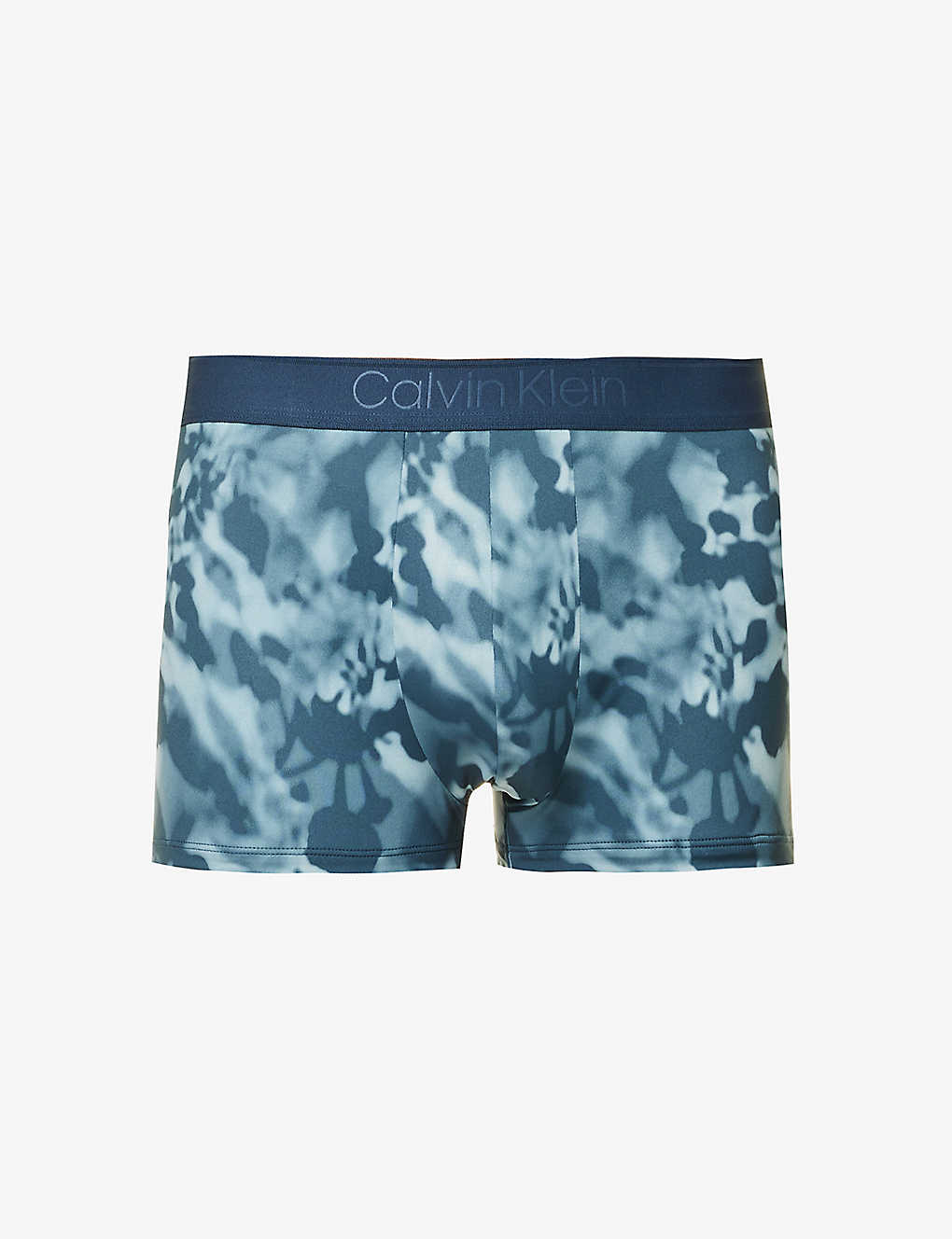 Calvin Klein Mens Multi Abstract-print Stretch-jersey Trunks