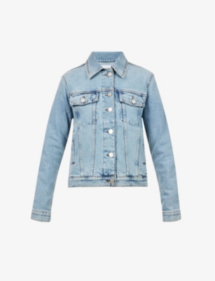 FRAME - Le Vintage faded-wash stretch-denim jacket | Selfridges.com