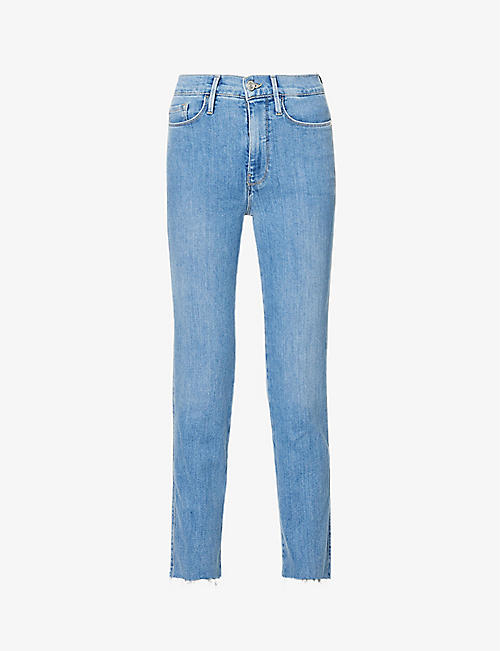 FRAME: Le Sylvie straight-leg high-rise stretch crop jeans