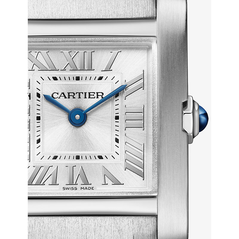 Shop Cartier Womens Steel Crwsta0065 Tank Française Small Stainless-steel Quartz Watch