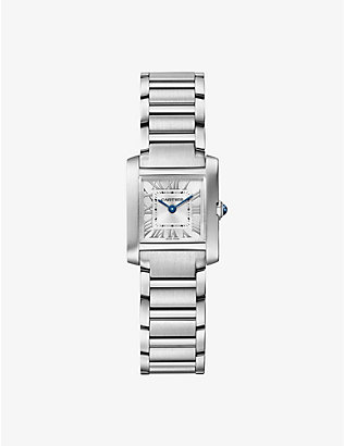 CARTIER: CRWSTA0065 Tank Française small stainless-steel quartz watch