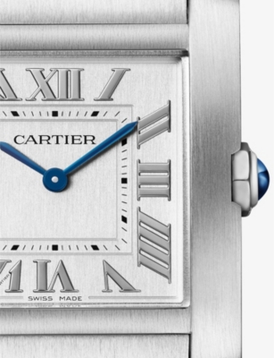 Shop Cartier Womens Steel Crwsta0074 Tank Française Medium Stainless-steel Quartz Watch