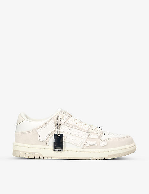 AMIRI: Skel panelled leather low-top trainers