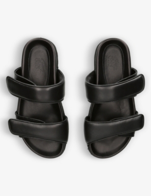Shop Gia Couture Womens Black X Pernille Teisbaek Perni 11 Leather Sandals
